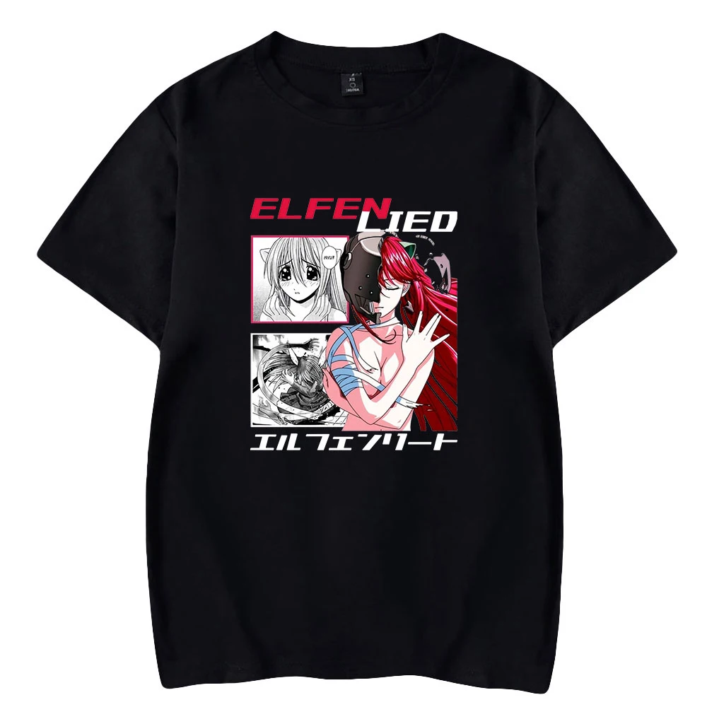 

Elfen Lied Tshirt Crewneck Summer Short Sleeve Tee Men Women's Tshirts Harajuku Streetwear 2022 Japanese Anime Clothes