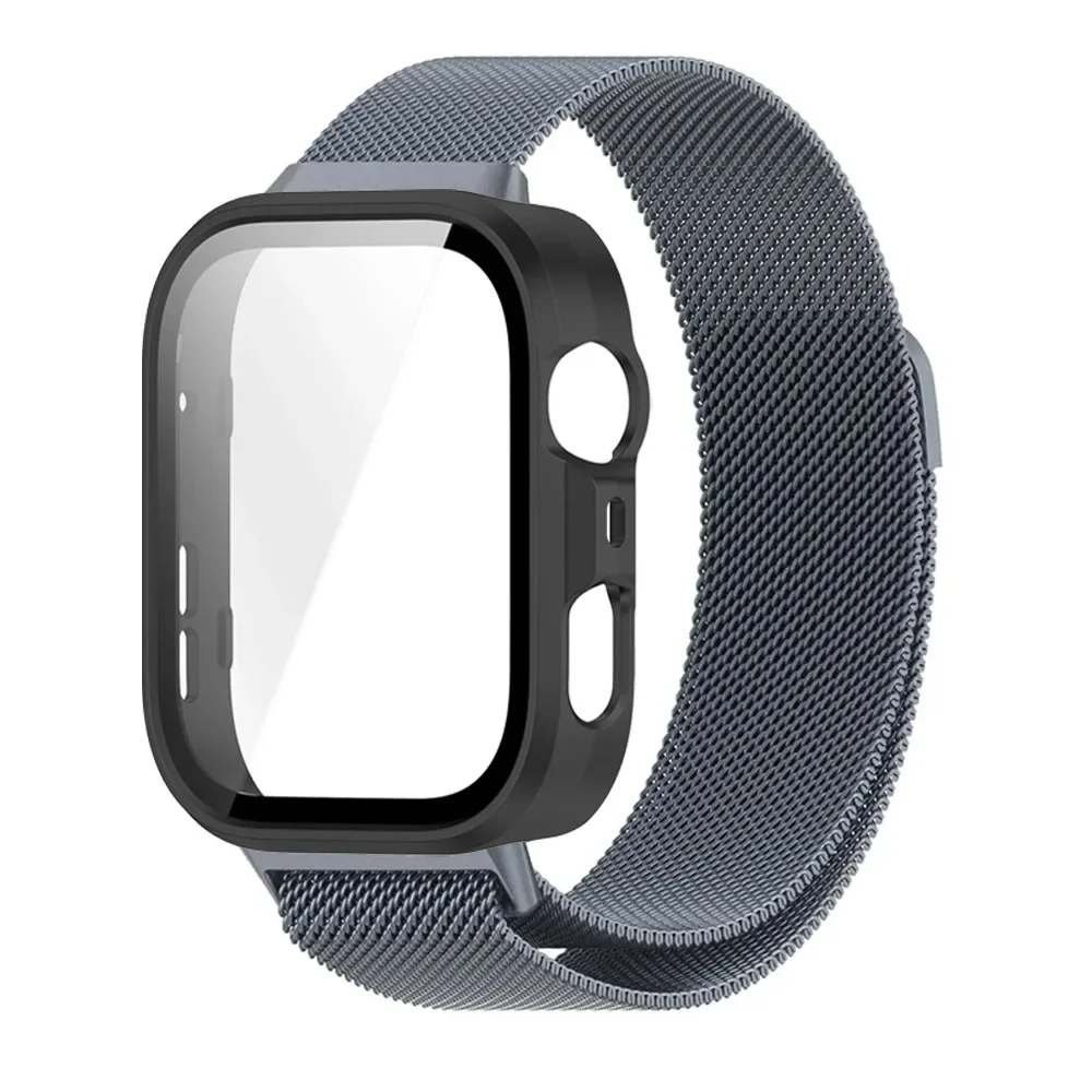 Premium Milanese Metal Strap and Protective PC Case