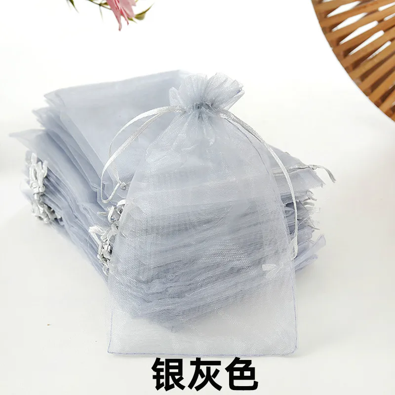 Trimming Shop 100pcs White Organza Bags 7x9cm - Drawstring Gift Bags For Wedding, Jewelry, Party Favors - View #9