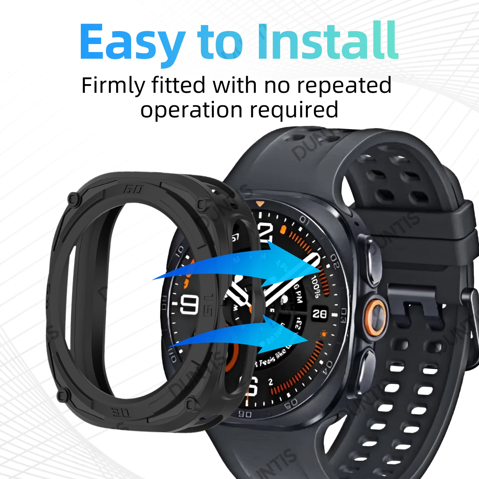 Shock-Proof Silicone Protective Case Cover - Shatter-Resistant Smart Watch Shell Accessories