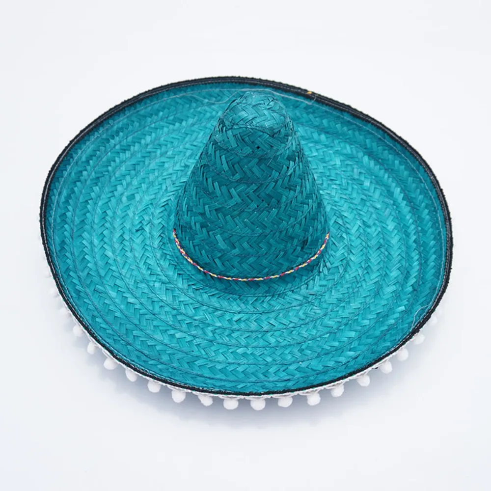 Sommer mexikanische Party Hut bunte breite Krempe Strohhüte Männer Frauen Sommer Outdoor Sonnenhut Sombrero Halloween Party Dekor – Detail 2