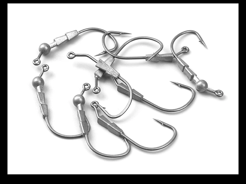 Kingdom Fishing Micro Lead Head Hooks 0,6g 1g 1,3g Hochkarbon-Stahl Jigkopfhaken für Bass- und Forellenangeln Angelzubehör Haken – Detail 11