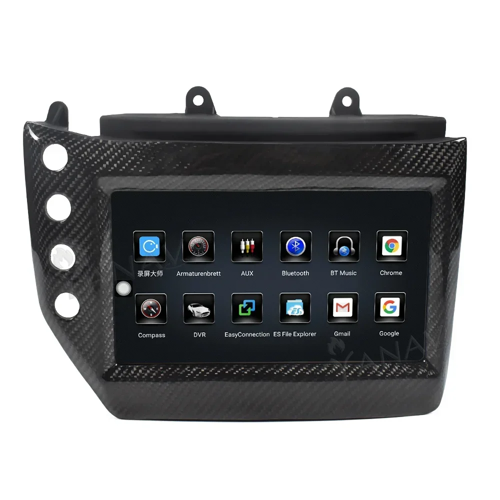 Per Maserati Gt/Gc Granturismo Schermo Nero Fibra Di Carbonio Android 10 Car Aircon Board Lettore Multimediale Unità Principale Di Navigazione Gps