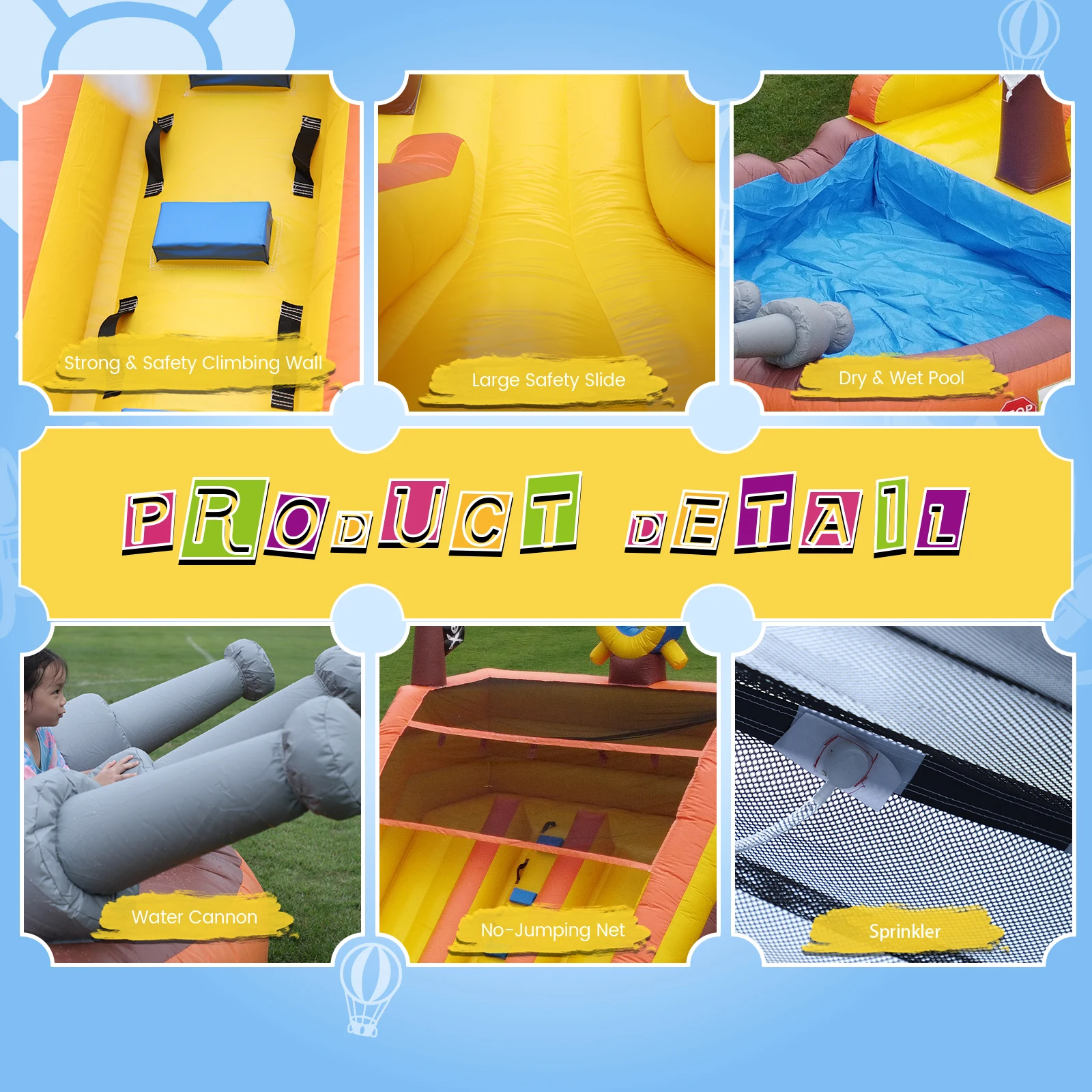 21FT Inflatable Water Slide For Adults And Children, Giant Commercial Water Slide With Larger Splash Pool Backyard Outdoor Infla