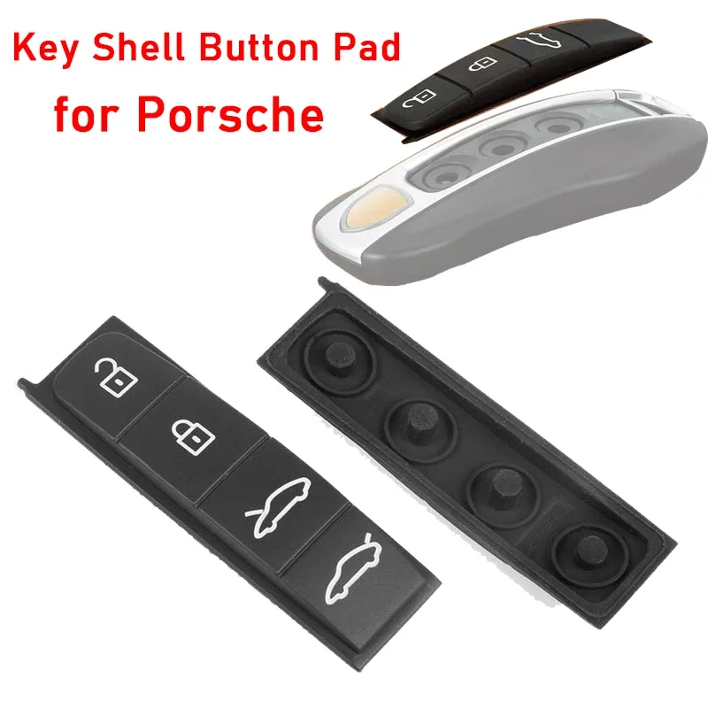 Car key shell rubber button pad replacement for Porsche Cayenne 9YA Panamera 718 Taycan 911