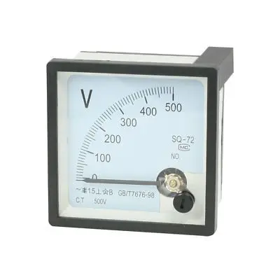 

AC 0-500V Fine Tuning Square Plastic Case Analog Voltage Meter Voltmeter