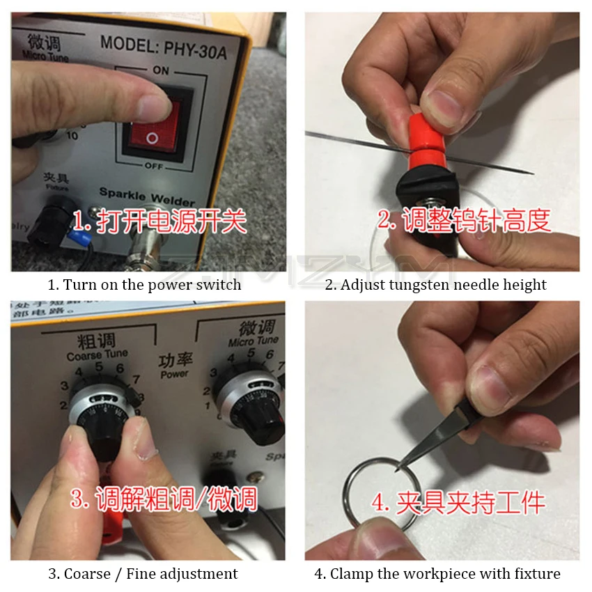 DX-50A 0.5-30A 400W Spot Welding Hand-held Pulse Spot Welder Welding Machine Necklace Machine Jewelry Processing
