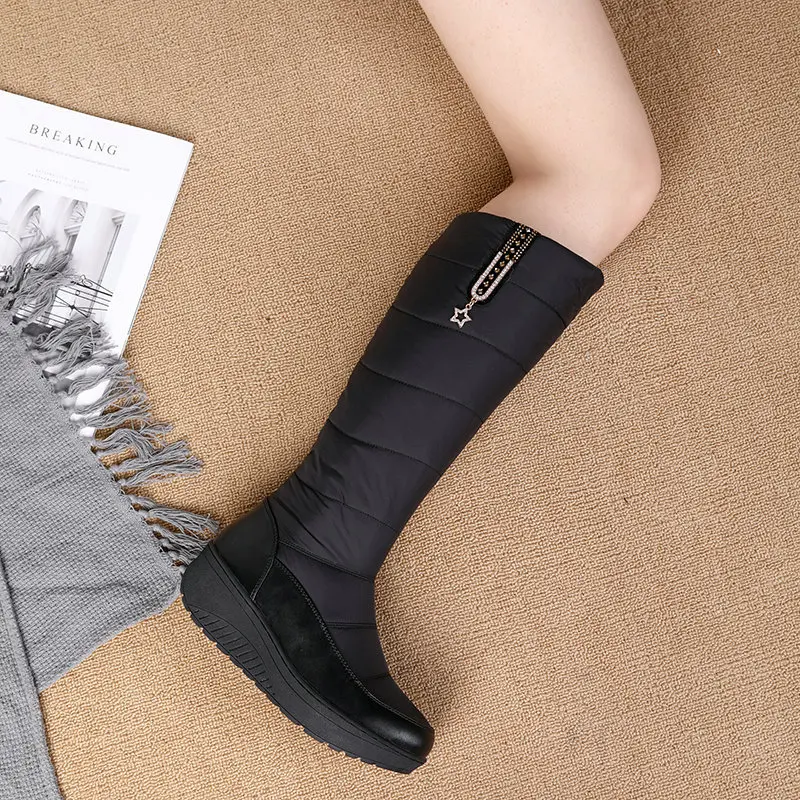 Classic Wedges Snow Boots Women Winter Shoes Platform Women's Over-the-Knee Boots Female Fashion Sexy Water-proof Shoes Large