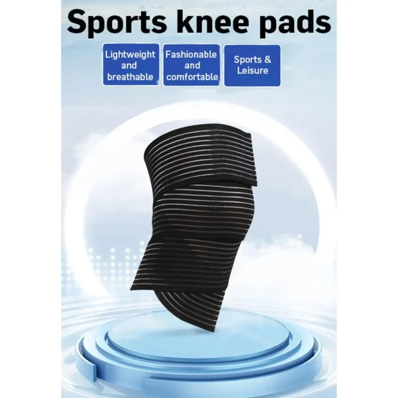 1PC Extra Long Elastic Knee Wrap Compression Bandage Brace Support Legs Stabilising Ligaments Squat Basketball Running knee support