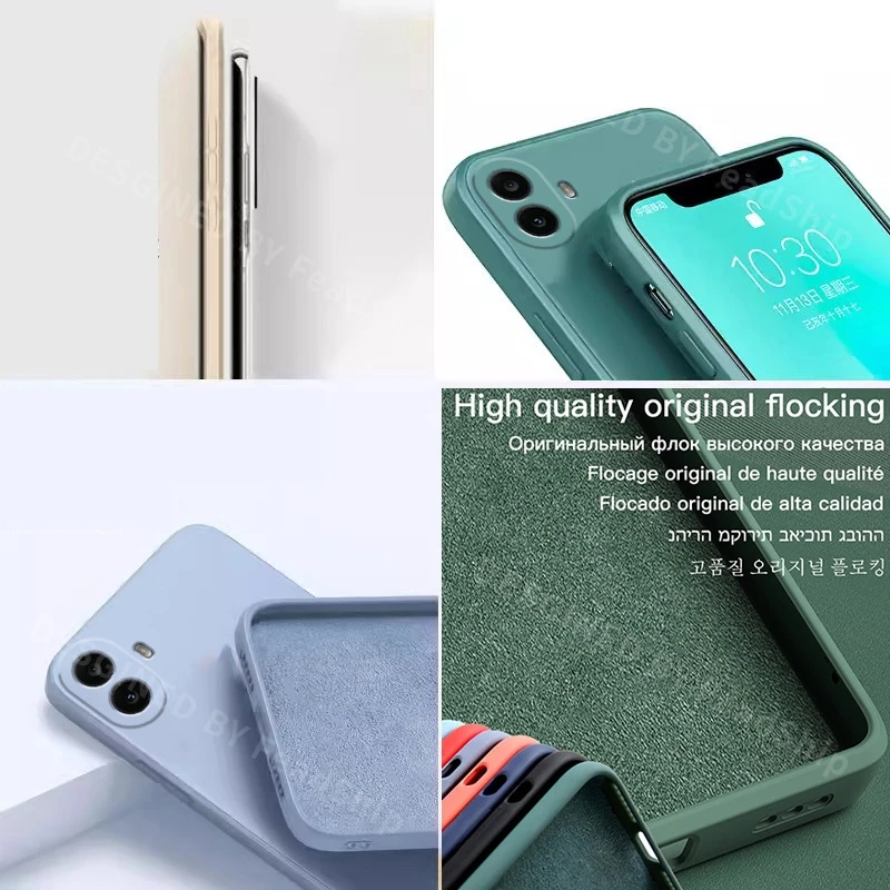 Luxury Shockproof Silicone Phone Case with Screen Protector