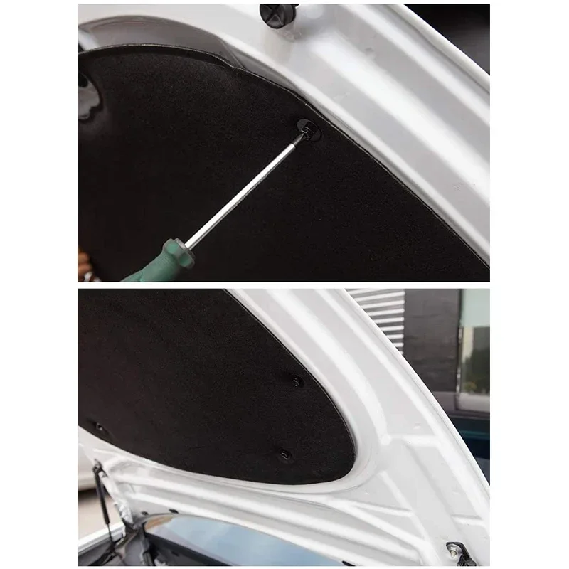 For Tesla Model 3 Front Hood Engine Soundproof Cotton Heat Insulation Pad Cover Mat Anti-Shock Plate Car Modification