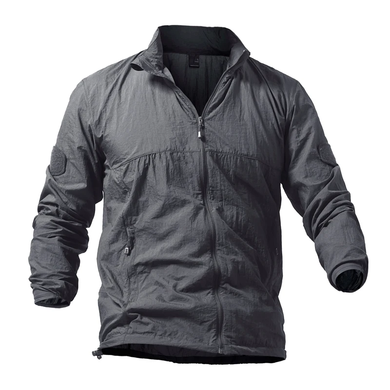 

Military Tactical Skin Jacket Men Spring Fall Lightweight Waterproof Breathable Thin Jacket Hooded Raincoat Portable Windbreaker