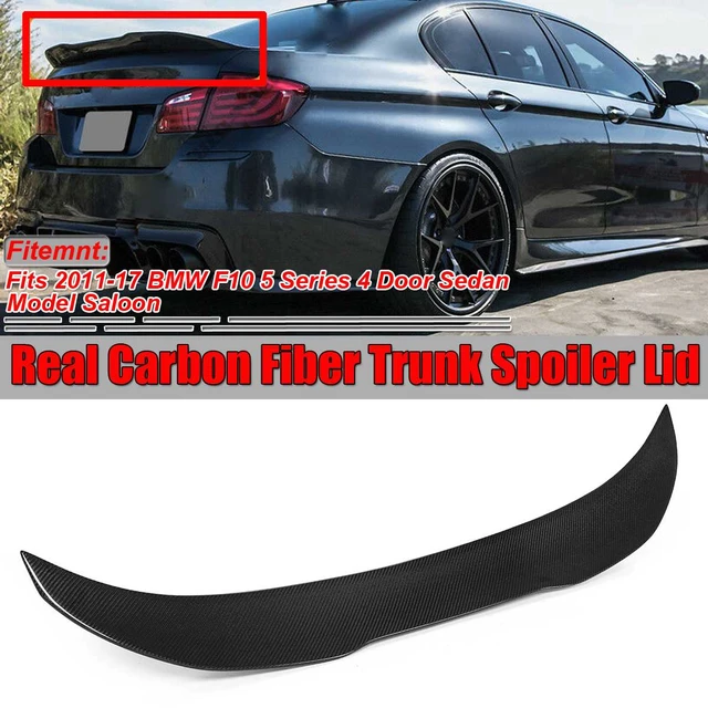 New PSM Style Real Carbon Fiber F10 Car Rear Trunk Boot Lip Spoiler Wing  Lid For