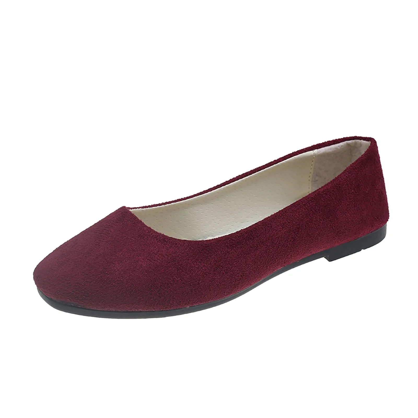 Frau Wohnungen Casual Runde Kappe Nette Wohnungen Flock Mocasines Ballerina Wohnungen Weibliche Wildleder Elegante Weiche Sohle Mama Schuhe – Detail 8
