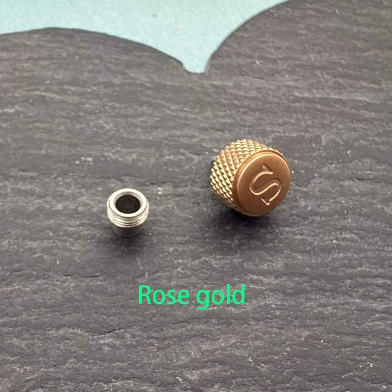 Premium 7mm Watch Crowns in Silver/Rose/Black/Gold - Versatile Replacement Parts