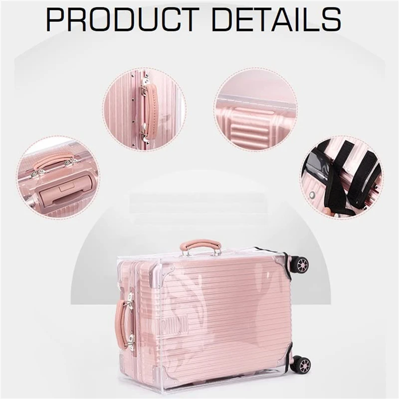 Luggage Cover Dustproof Transparent Luggage Cover PVC Waterproof Protector Suitcase Covers Luggage Storage Covers Fashion Travel Accessories