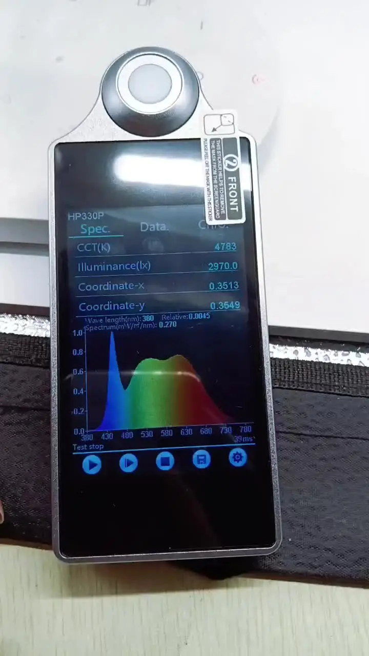 Spectromètre PPFD PAR Mètre HPCS-330P – Mesure Lumière 350-800 Nm, Bluetooth, Pour éclairage & Plantes