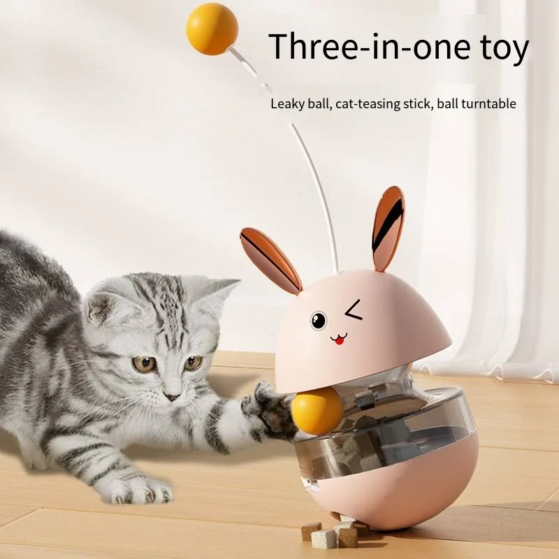 New pet tumbler leaky food toy Rabbit leaky food ball fun cat toy cat dog puzzle hi toy