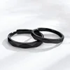 2PCS Black White Lozenge Couple Rings Set Open Adjustable Ring Eachother Lovers Minimalist Ring Gift Wedding Rings Bride Jewlery 4
