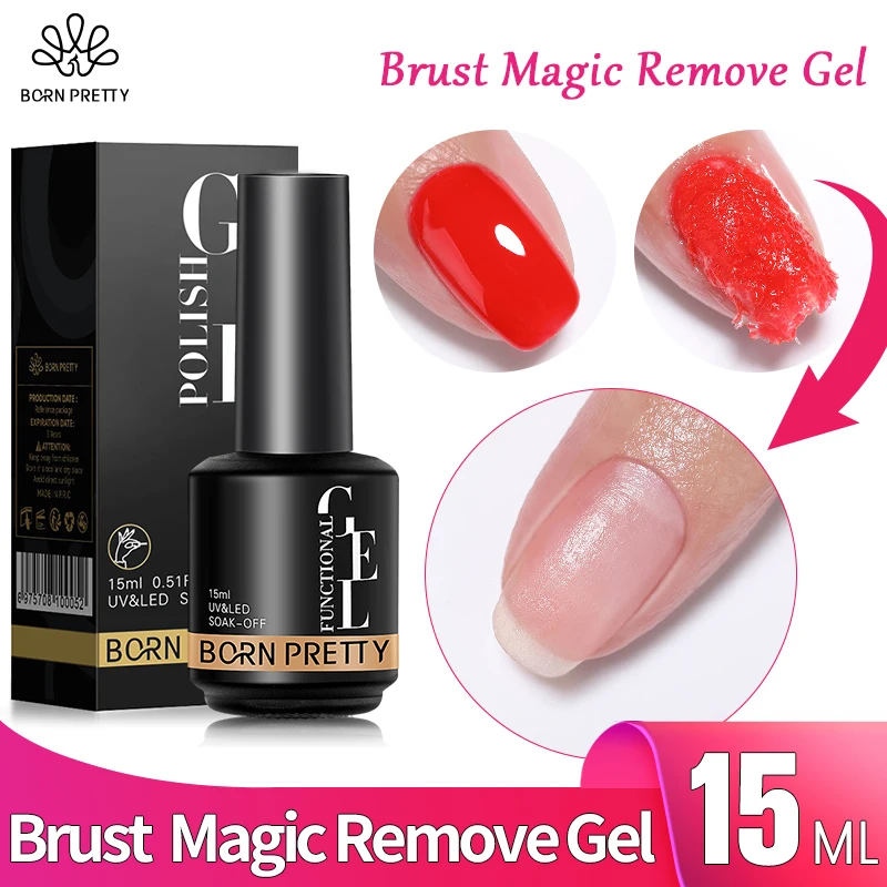 Born Pretty Magic Fast Remover Gel Nail Polish Burst Manicure Remover Uv Soak Off Nail Art Clean Sgrexasr Funzione Semi-Permanente