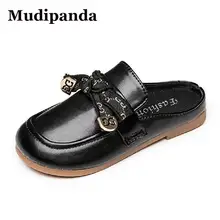 

Summer Children Casual Slippers Bow Girls Princess Half-slippers Soft Kids Girls Slip-on Half Shoe Outdoor Teen Leather Shoe