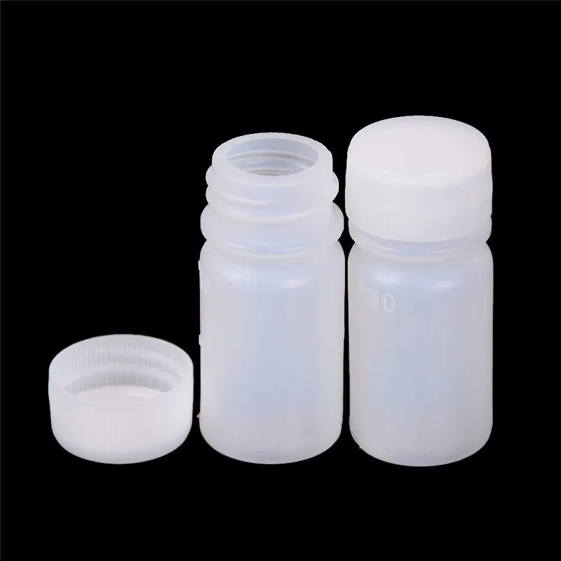 10X 10ml 플라스틱 시약 병 의학 샘플 약병 액체 홀더 유용한 도구