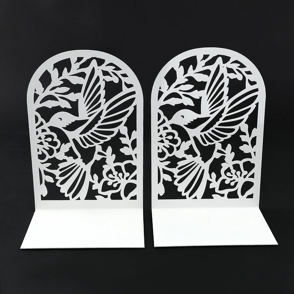 Book Holder Swallows and Flowers Book Ends for Home Office Desktop Gift for Book Lovers