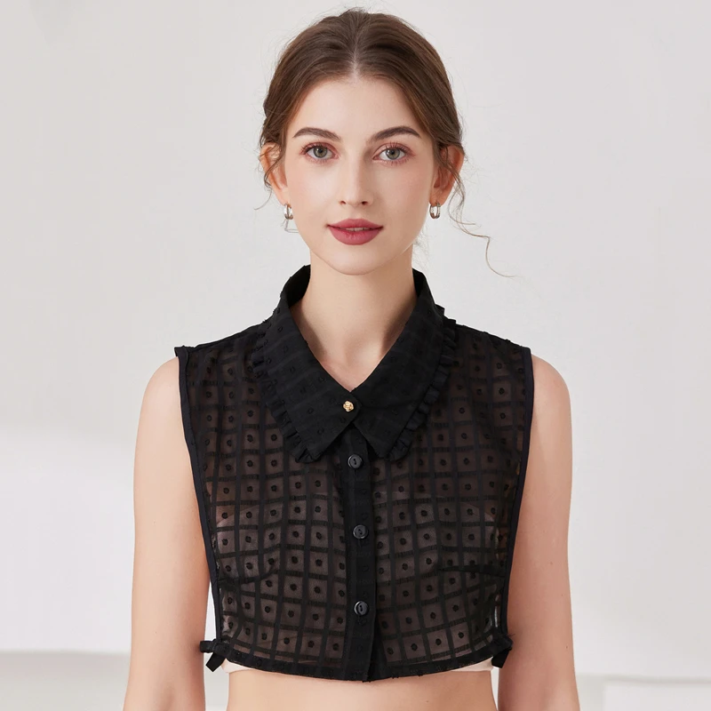 Elegant White Detachable Shawl Collar Accessory
