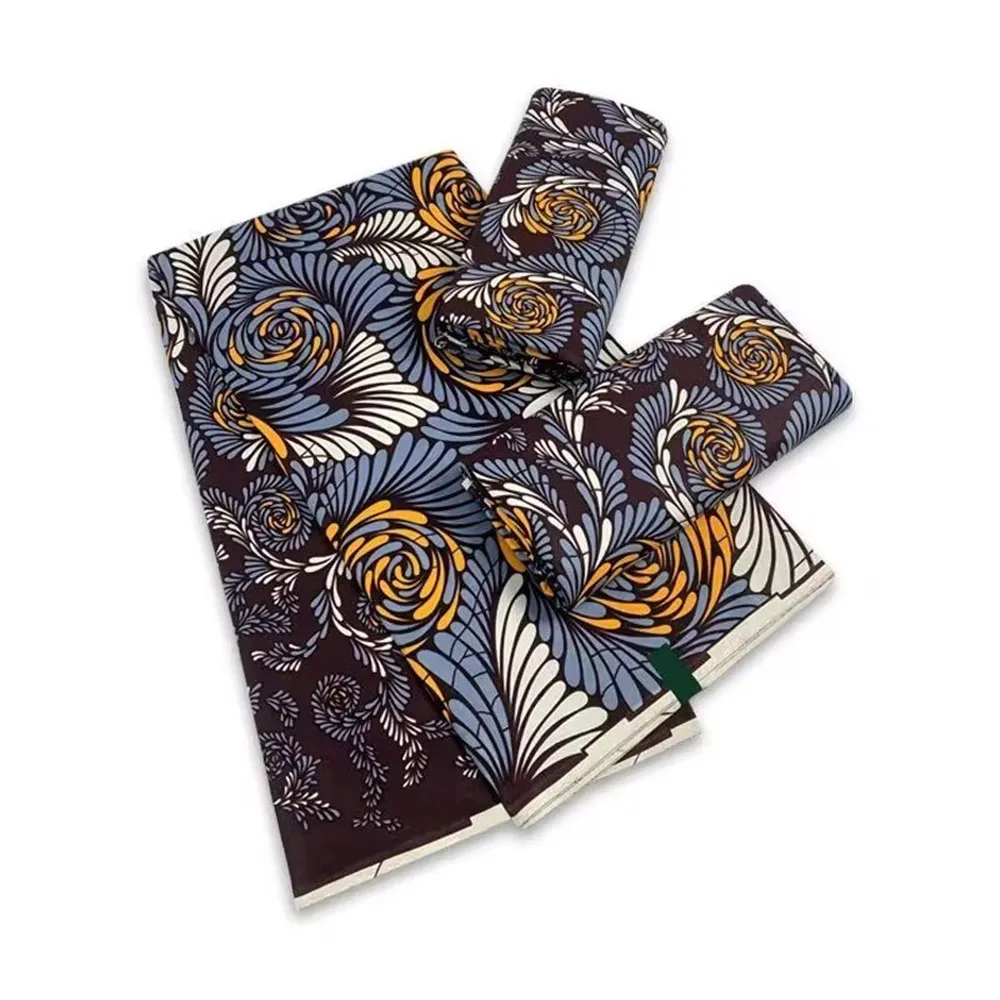 

African Original Real Wax Fabric 100% Cotton New Ankara Wax Print Fabric For Sewing Dress Nigerian Wax Style Batik Pagne