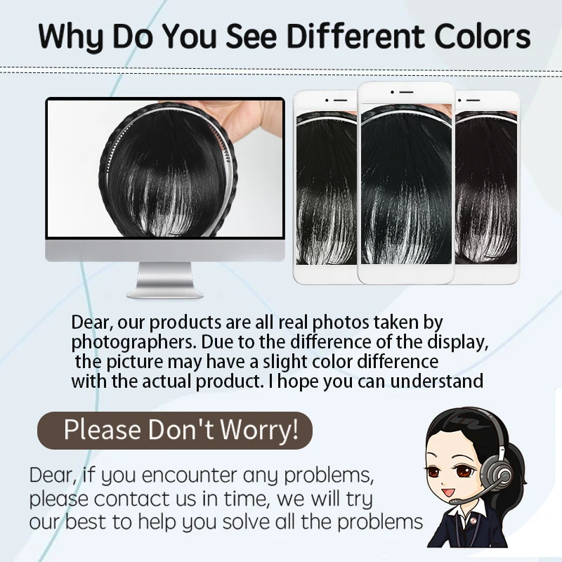 LUPU Fringe Fake Bangs Wig Synthetic Fake Hair with Braided Headband Natural Black Brown Bangs Hairpieces for Women Daily Wear