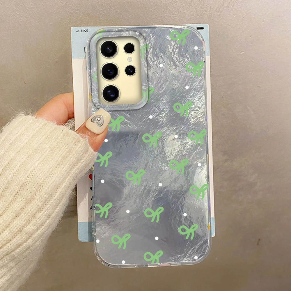 Chic Circular Dots Bowknot Phone Case - Elegant TPU Back Cover