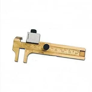 

Handy Vernier Caliper Sliding Gauge Pocket Caliper 0-80mm Single Scale Copper Ruler for Measuring Gemstones Jewelry Dropshipping