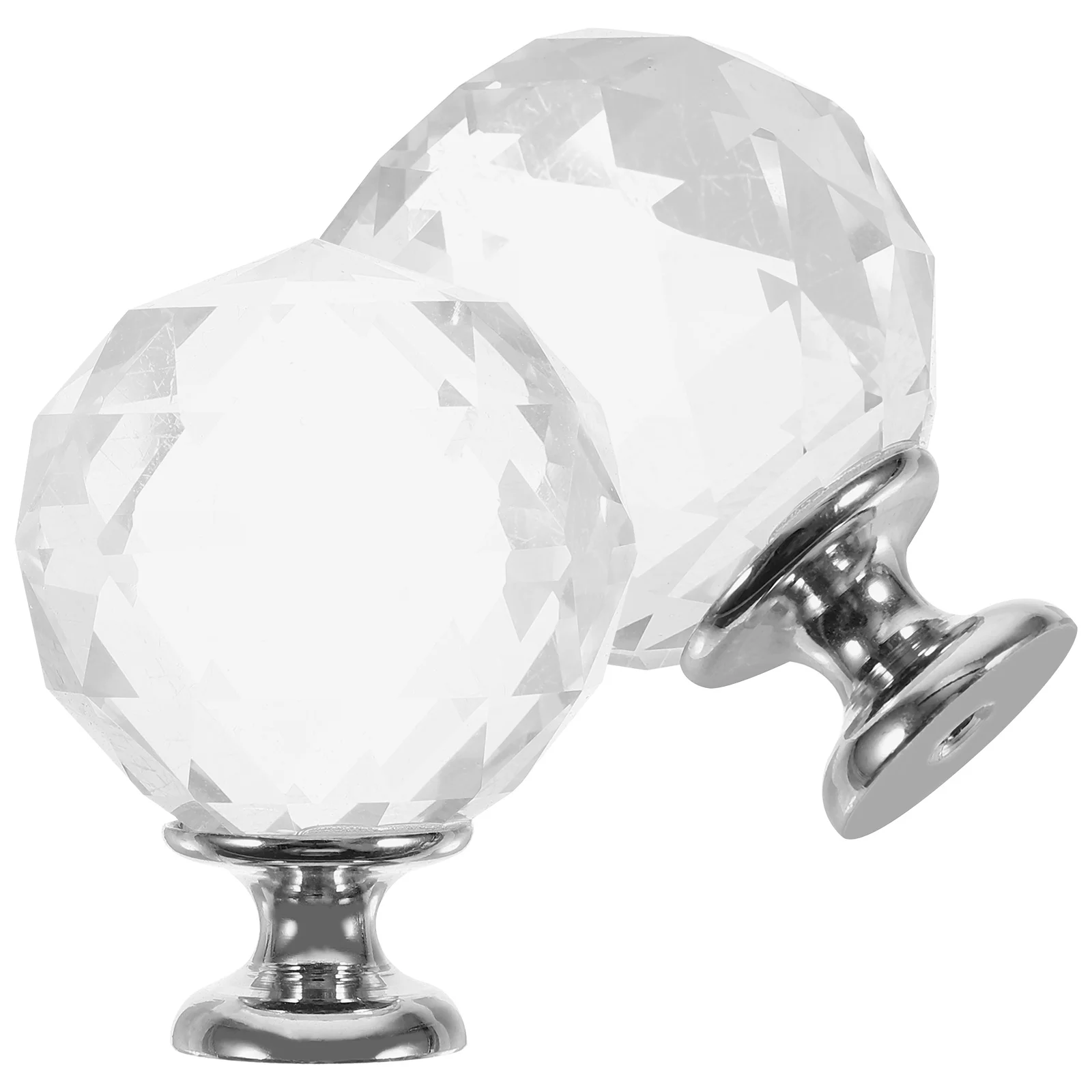 

2pcs Artificial Crystal Drawer Knob Cupboard Handle Replacement for Home