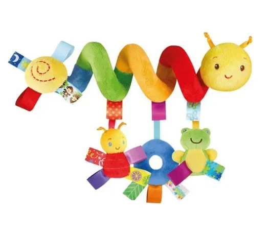Baby Crib Hanging Rattles Toys Car Seat Toy Soft Mobiles Stroller Crib Spiral Toy Pram Hanging Dolls for Babies Newborn Gifts