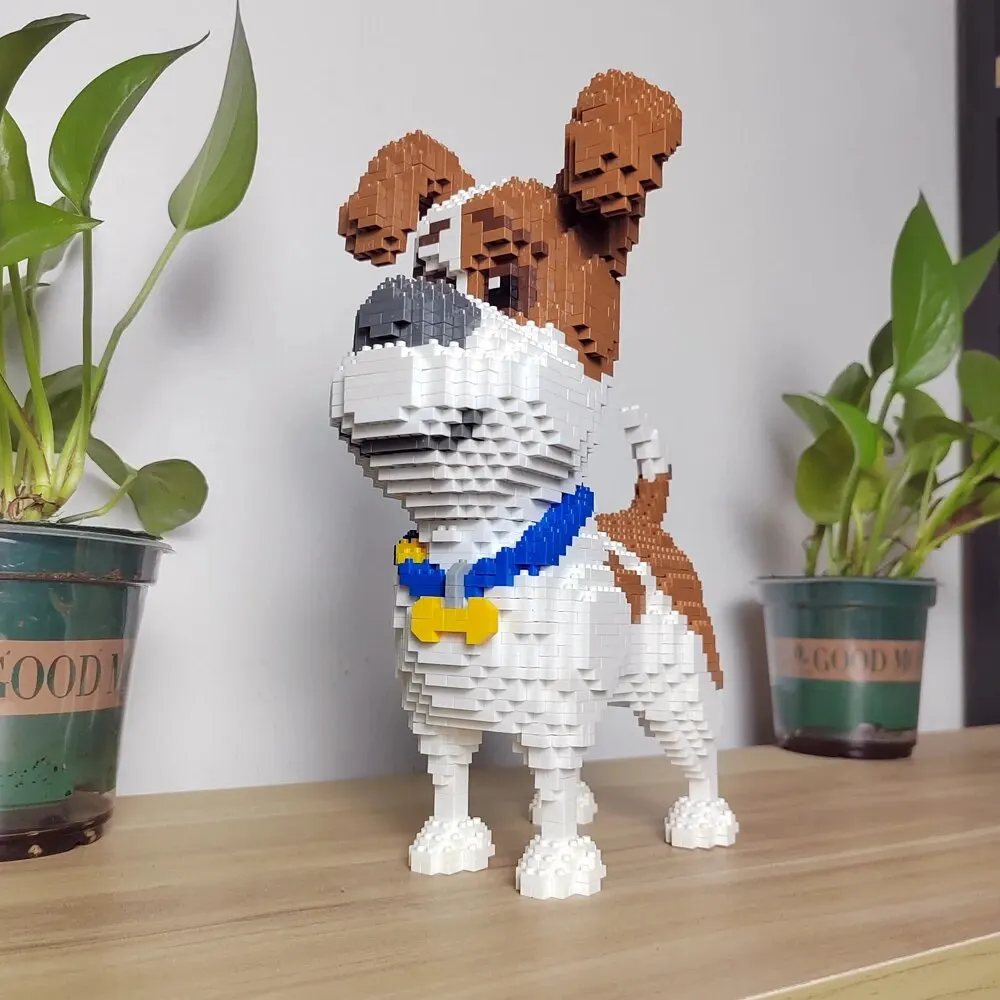 귀여운 애완동물 고양이 및 개 모양 빌딩 블록, DIY 모델 세트, 창의적인 건축 놀이, 소장용 벽돌, 독특한 선물 아이디어