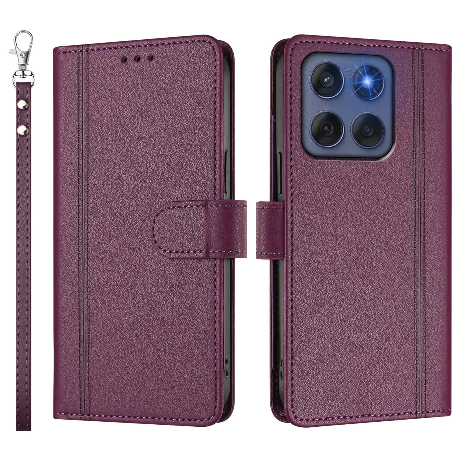 Slim Flip Magnetic Clasp Wallet Case with Enhanced Design​