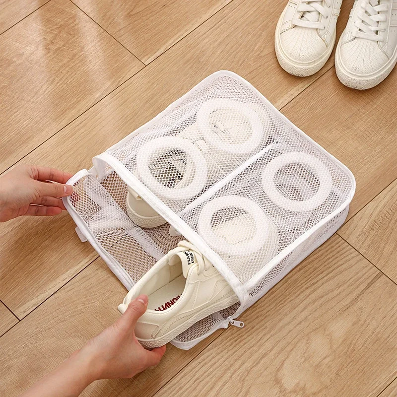 Shoe Washing Hanging Bag Household Anti-deformation Washing Bags Home Using Protects Shoes Mesh Bag Laundry Storage Organization 3