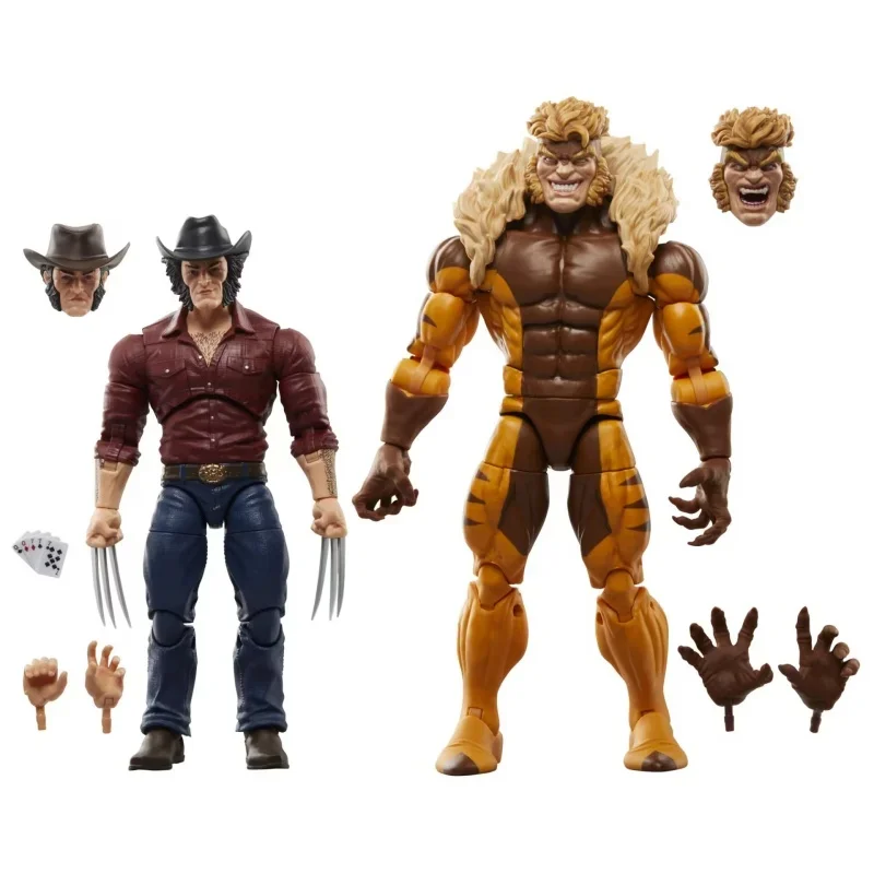 

Marvel Legends Series Wolverine 50th Anniversary Marvel's Logan Vs Sabretooth Collectible 6-inch Model Action Figure Toy Gifts