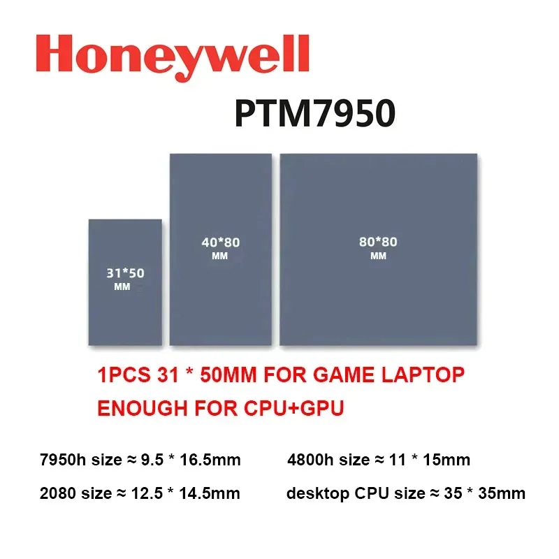 Honeywell-almofada de Dissipação Térmica de Silicone Almofada de Mudança de Fase para Laptop Gpu Cpu 8.5w mk Ptm7950 - Imagem 6