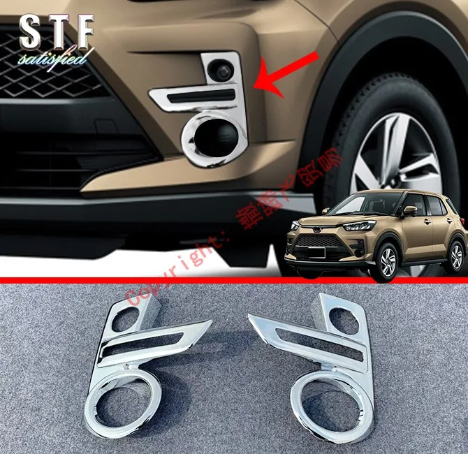 

ABS Chrome Front Fog Light Cover Trim For Toyota Raize A200A\210A 2019 2020 Car Accessories Stickers