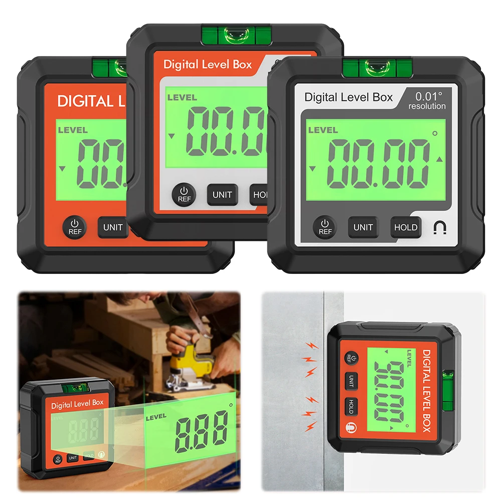 Digital Angle Protractor Inclinometer Universal Magnetic 90 Degree Ruler Angle Bevel Tester Level Finder Measuring Tools