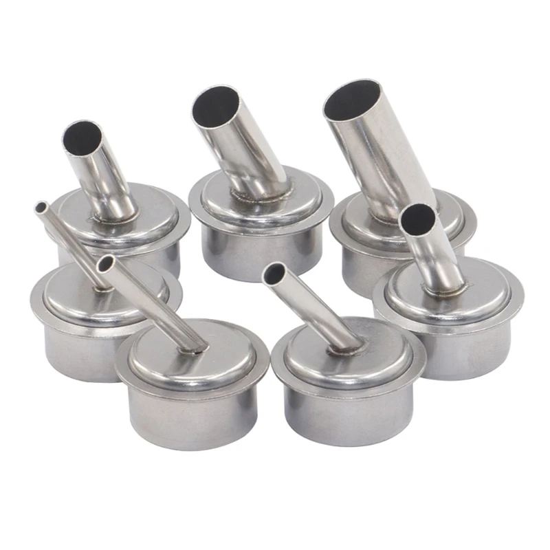 

7 Piece Set of Slanted Hot Air Tool Nozzles for Quick 861DW Hot Air Resisting Nozzles 45Degree Curved Angles