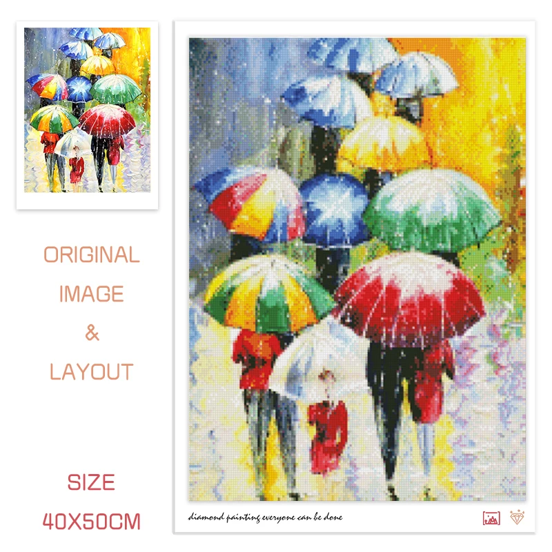 Diamond Painting Umbrellas, 40x50cm