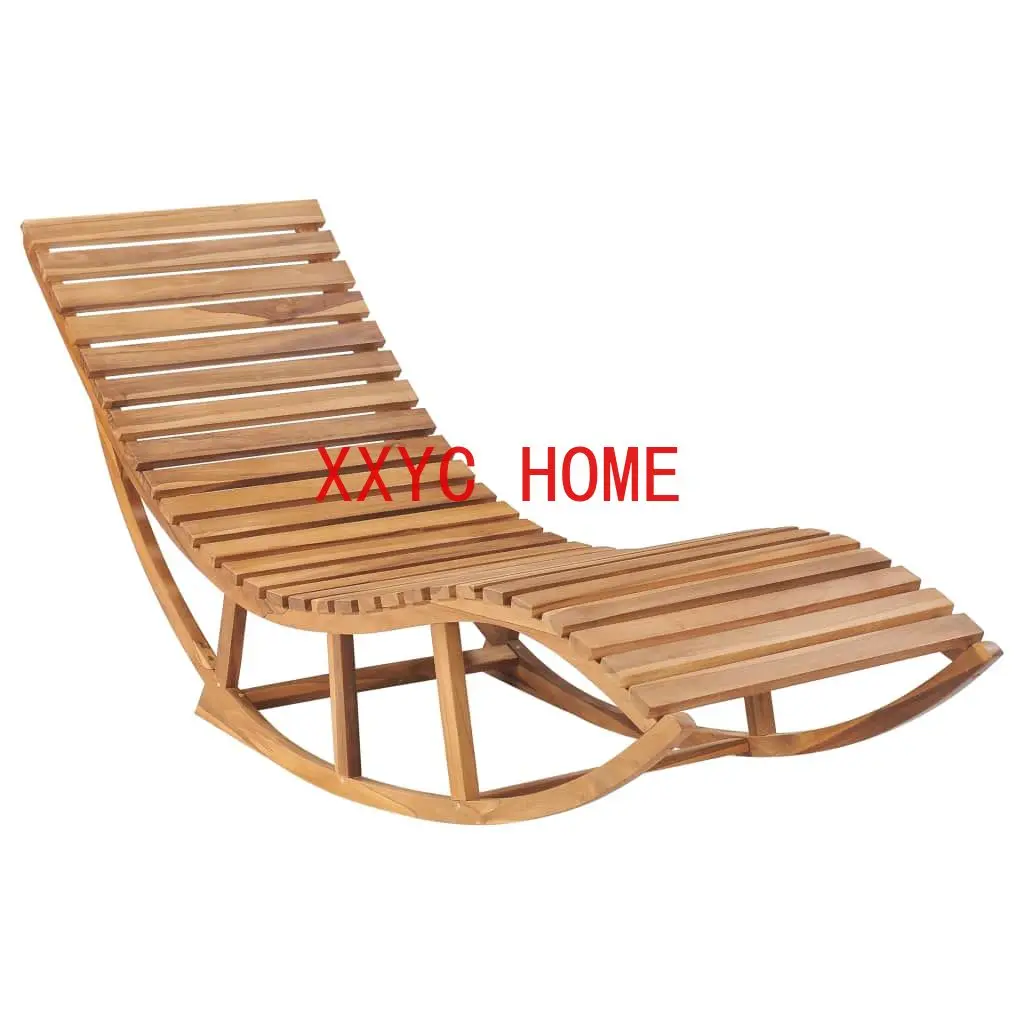 

Rocking Lounger Solid Teak Wood lazy sofa solid wood nap chair reclining chair