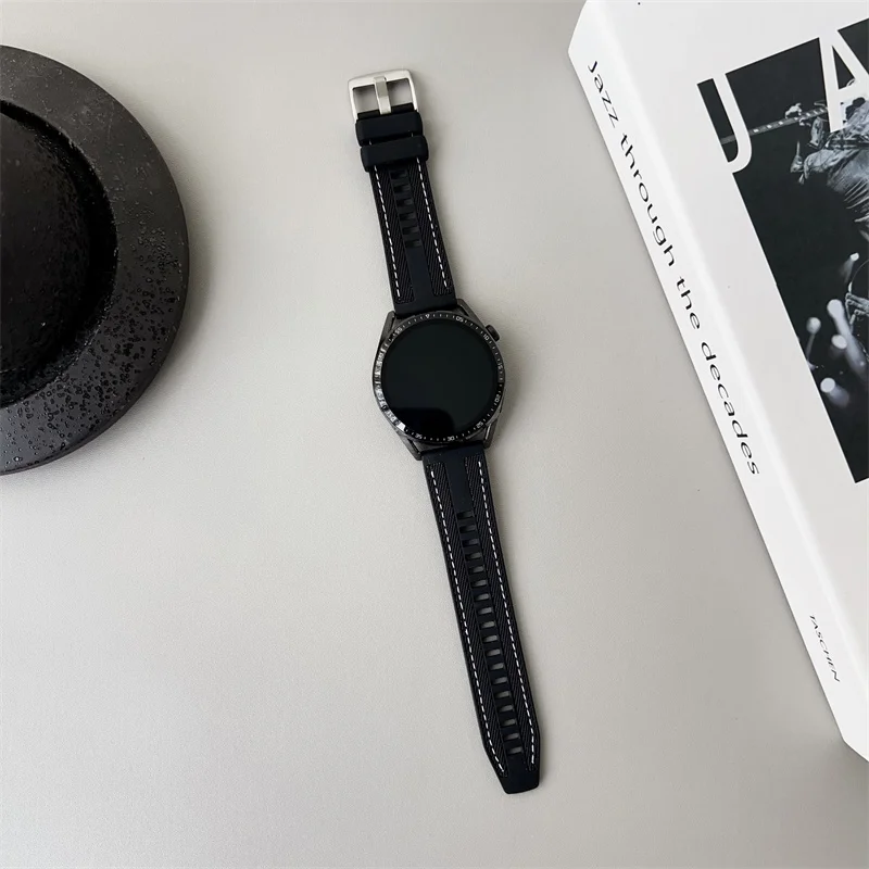 2 Stück 22 mm Nylonarmband für OnePlus Watch 3/2/2R/46 mm/für OPPO Watch X X2 für OPPO Watch 4 Pro Composite Silikonband-Armband – Detail 20
