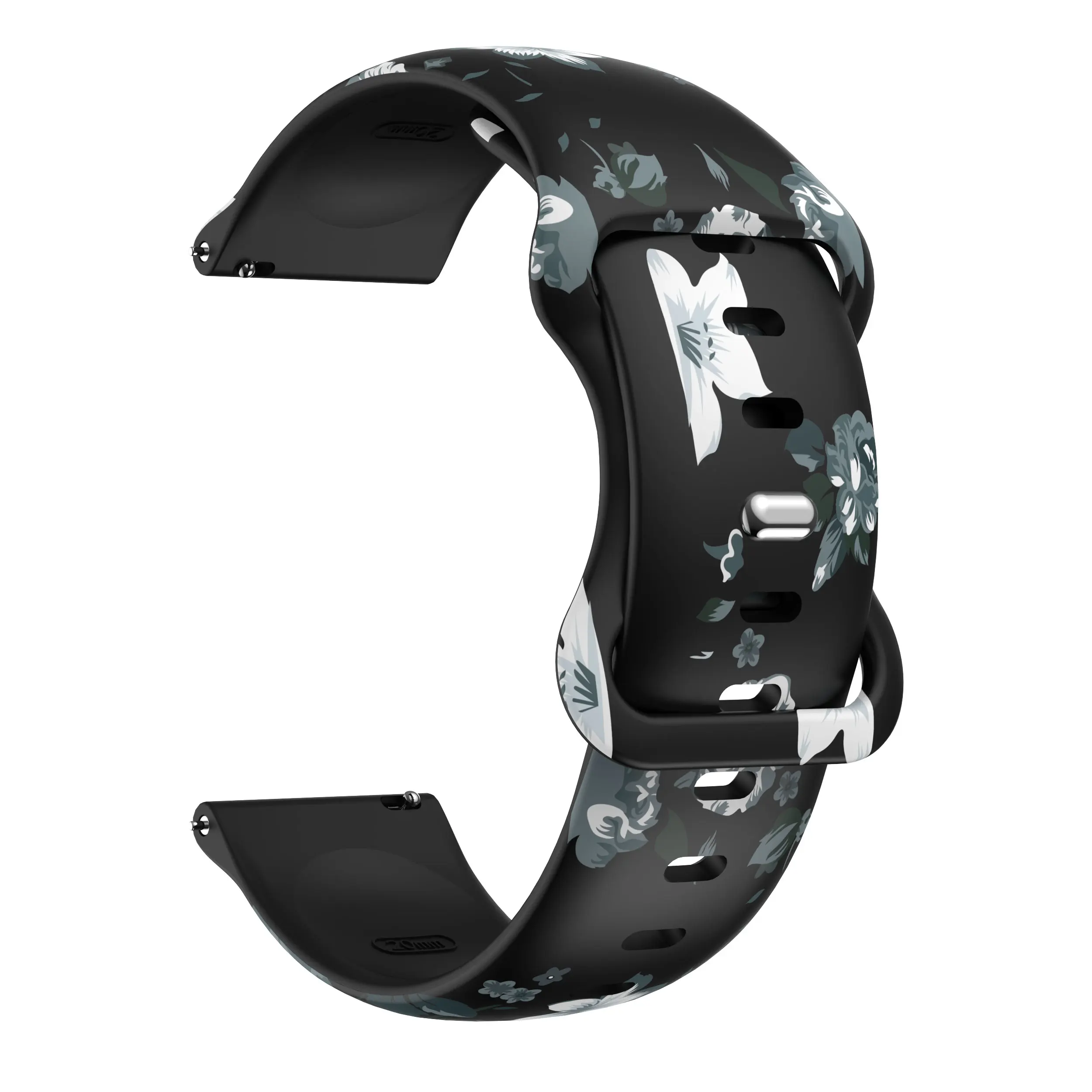 Silicone 20mm Smartwatch Replacement Wristband Strap