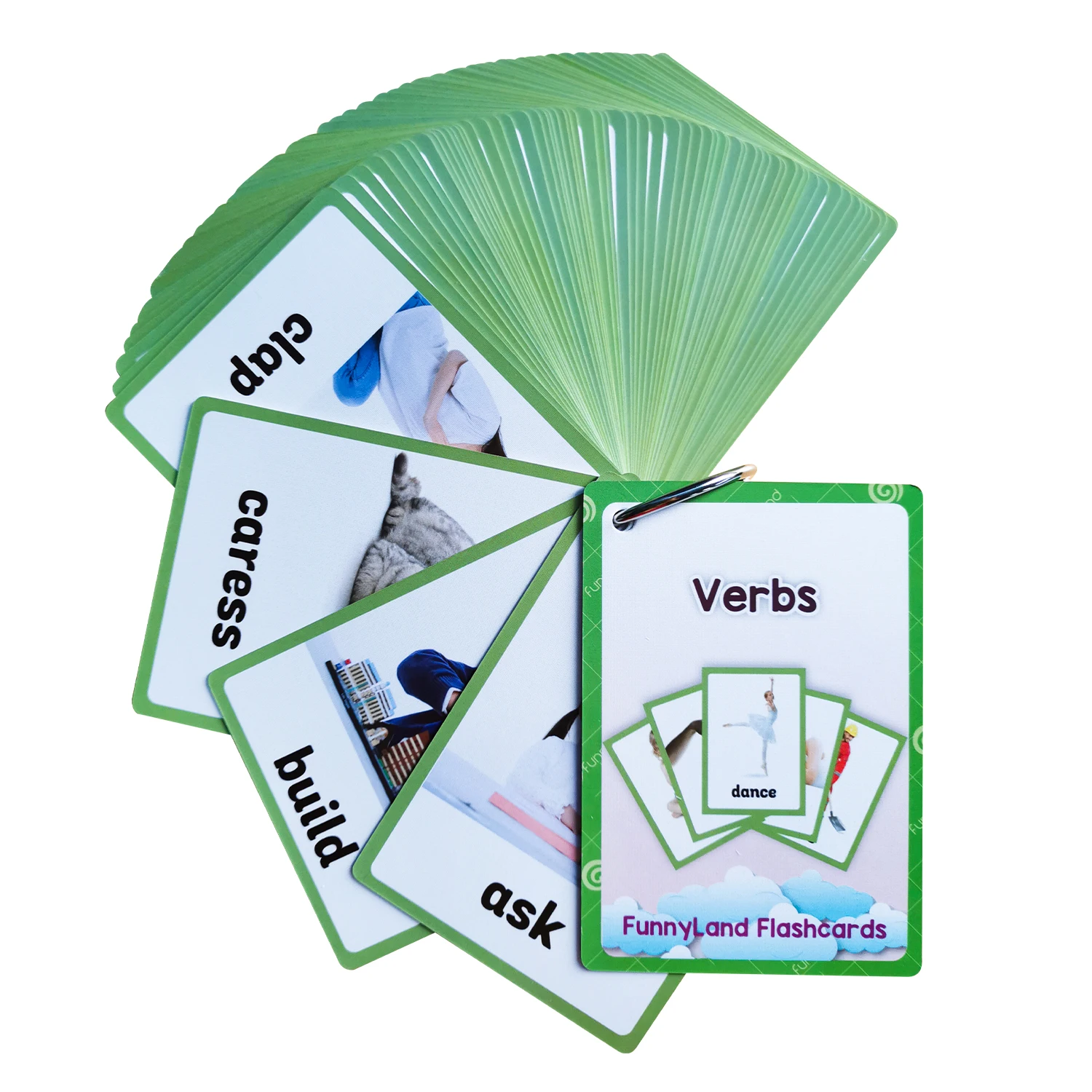 Prepositions Adjective Verb Learn English Words Cards Grammar Vocabulary Educational Flashcard Language Learning Toy Montessori 2