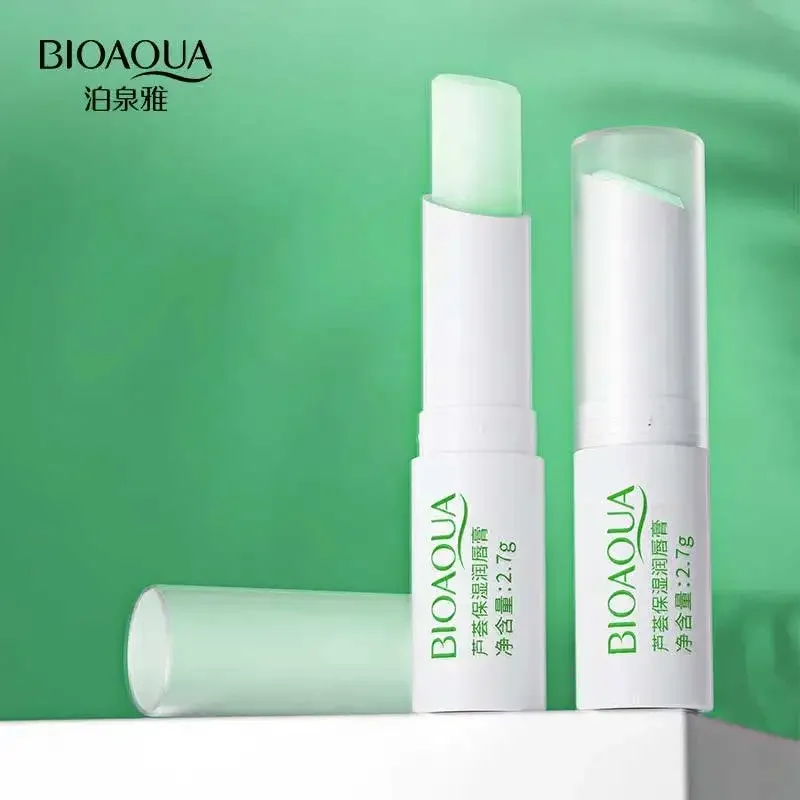 BIOAQUA Natural Aloe Moisturizing Lip Balm Colorless Refine Repair Lip Wrinkles for Woman Winter Care Lipsticks