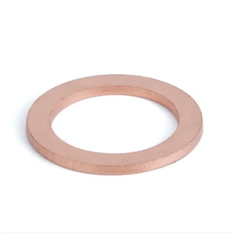 Solid Pure Copper Oil Plugs Washer o-ring Gasket Motorcycle Sump Flat Sealing Spacers M5 M6 M8 M10 M12 M14 M16 M18 M20 M22 M24