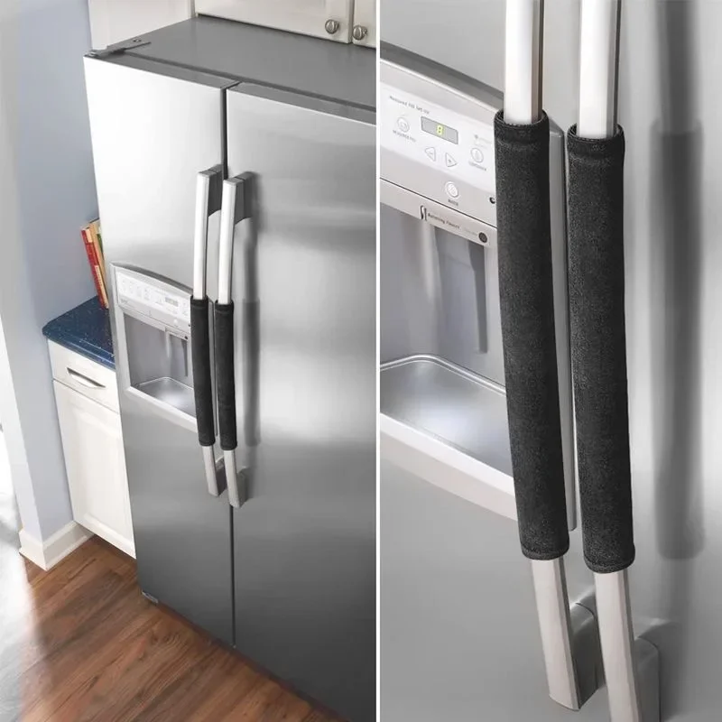 Protect Refrigerator Door Hand Covers Appliance Handgrip Anti-skid Door Knob Handle Protector Home Oven Handle Velvet Protector Door Knob Covers Door Handle Covers